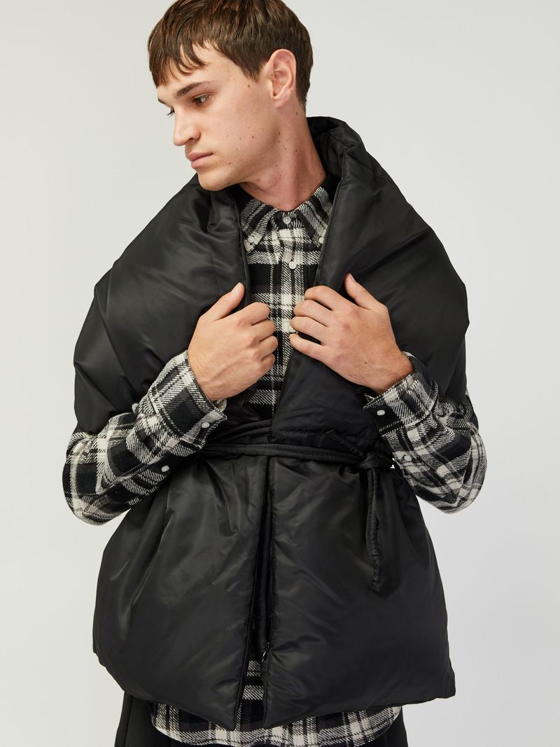 【MASU】22aw DIAMOND PUFFER SCARF(BLACK) MASU(エムエーエスユー)のDIAMOND PUFFER SCARF BLACKの通販