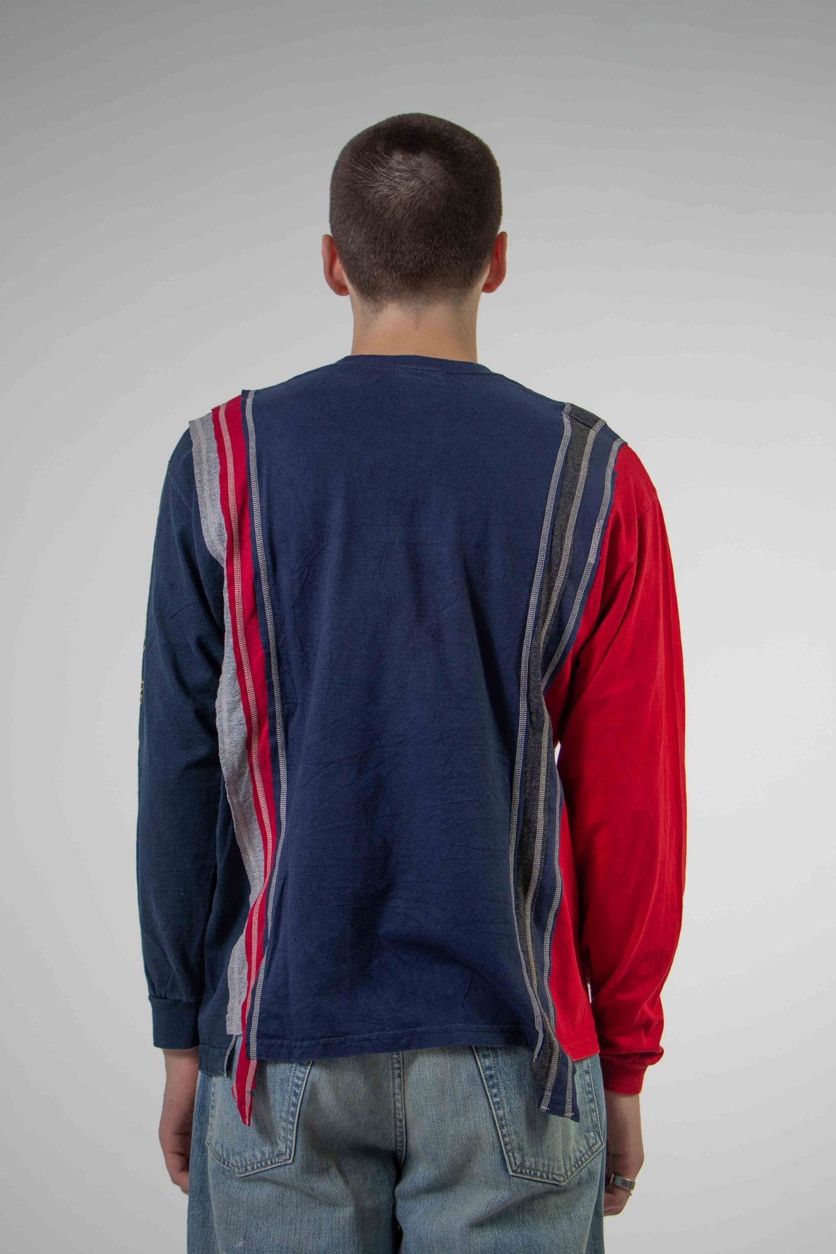 Needles 7 Cut Long Sleeve College Tee | Garmentory