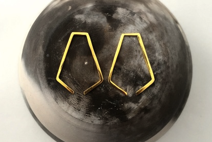 MDG Gold Broken Pentagon Earrings MDG Gold Broken Pentagon Earrings