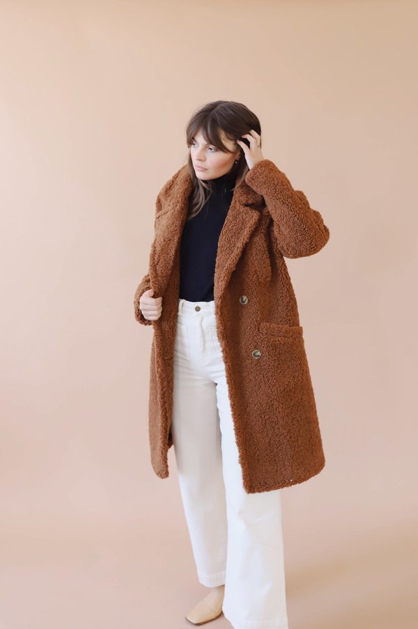 ASTR The Label Fuzzy Freddie Coat - Brown ASTR The Label Fuzzy Freddie Coat - Brown
