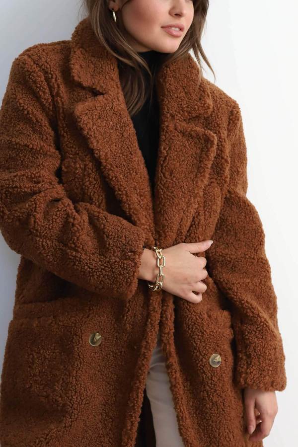 ASTR The Label Fuzzy Freddie Coat - Brown ASTR The Label Fuzzy Freddie Coat - Brown