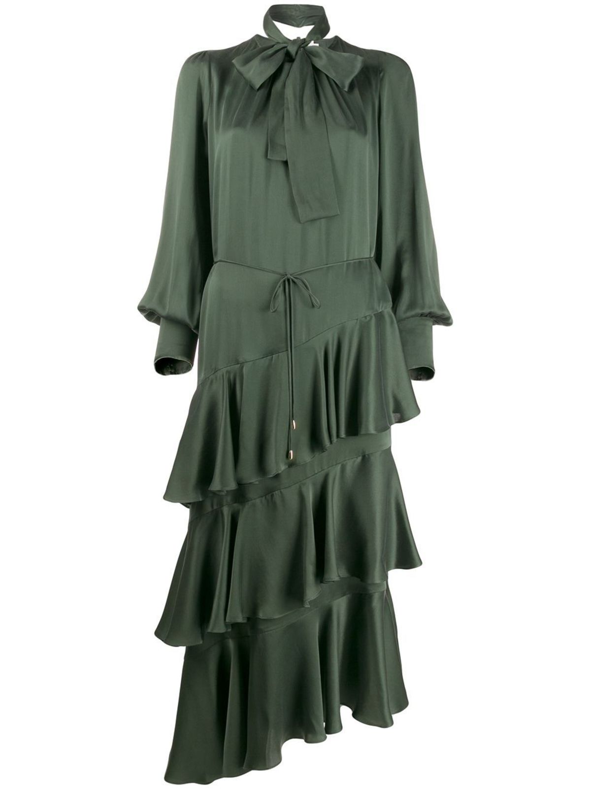 zimmermann asymmetric flounce dress Zimmermann Rife Flounce Dress Black Mini Cut Out One Shoulder main image 1