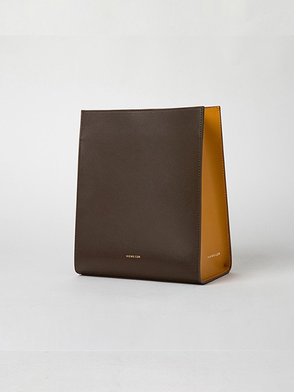 Hiems Cor Shoulder Bag - Deep Brown/Mustard | Garmentory