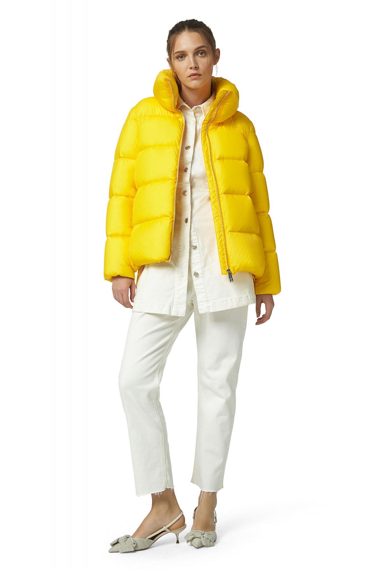 yellow cape coat