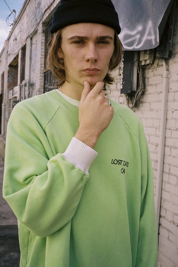 Lost Daze Trip Crew Sweatshirt - Green Lost Daze Trip Crew Sweatshirt - Green