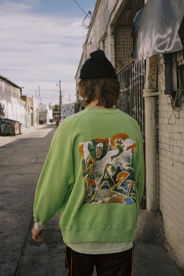 Lost Daze Trip Crew Sweatshirt - Green Lost Daze Trip Crew Sweatshirt - Green