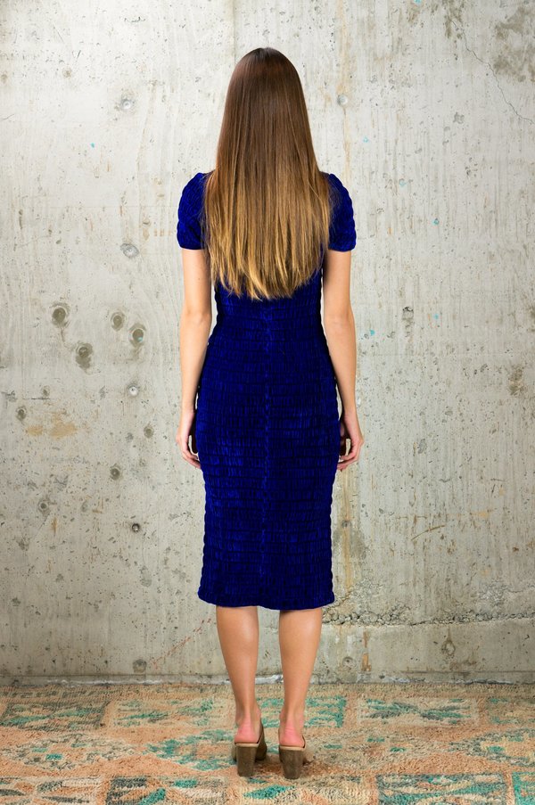 Kristinit Zia Dress - Blue Velvet Kristinit Zia Dress - Blue Velvet