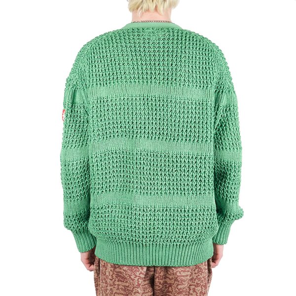 Cav Empt LINE WAFFLE CARDIGAN - GREEN | Garmentory