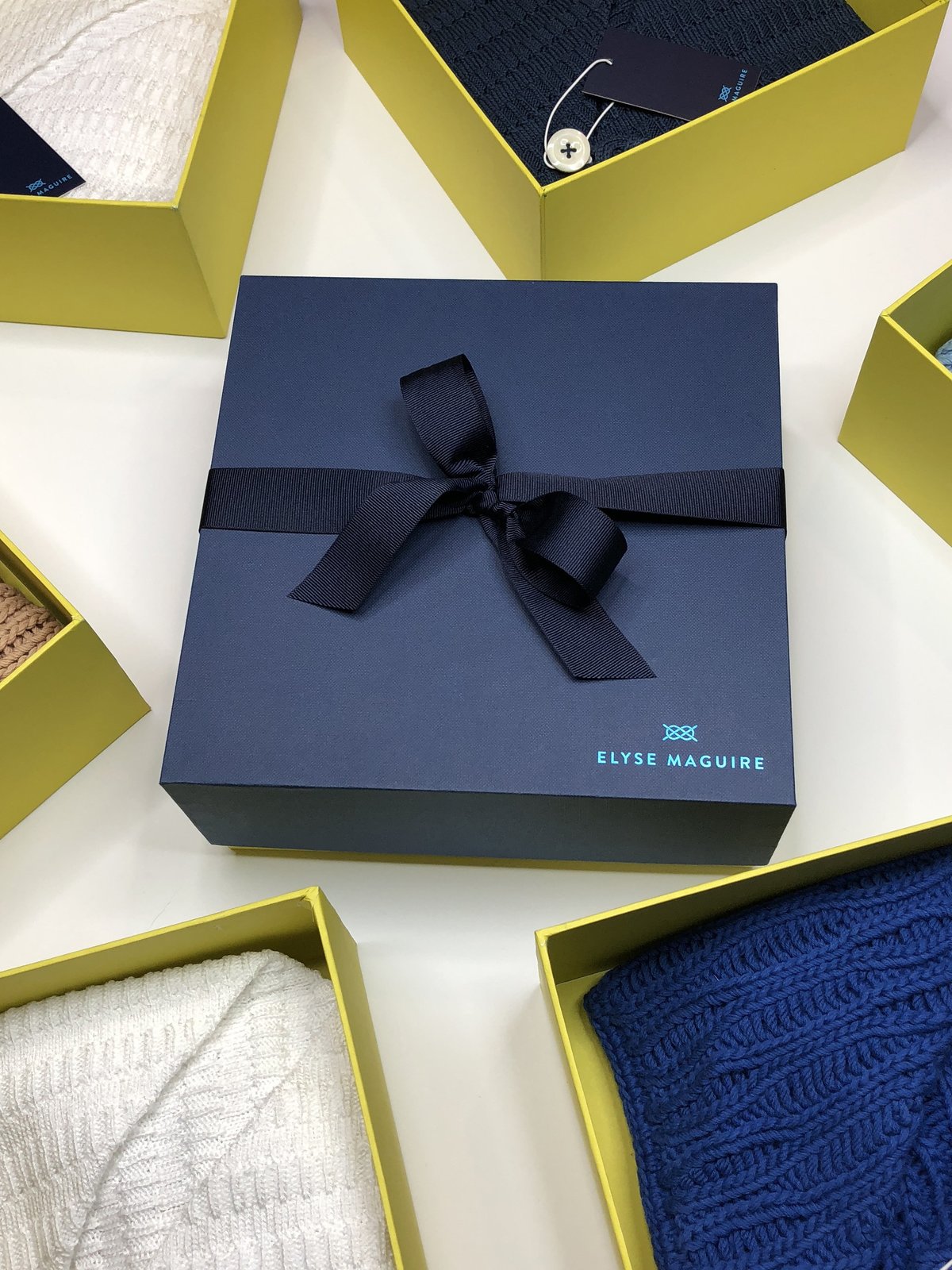 Elyse Maguire Cashmere Little Knotty Anchor Grey Garmentory