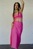 SISTER Asymmetric Linen Cami - Fuchsia Pink - Thumbnail 9
