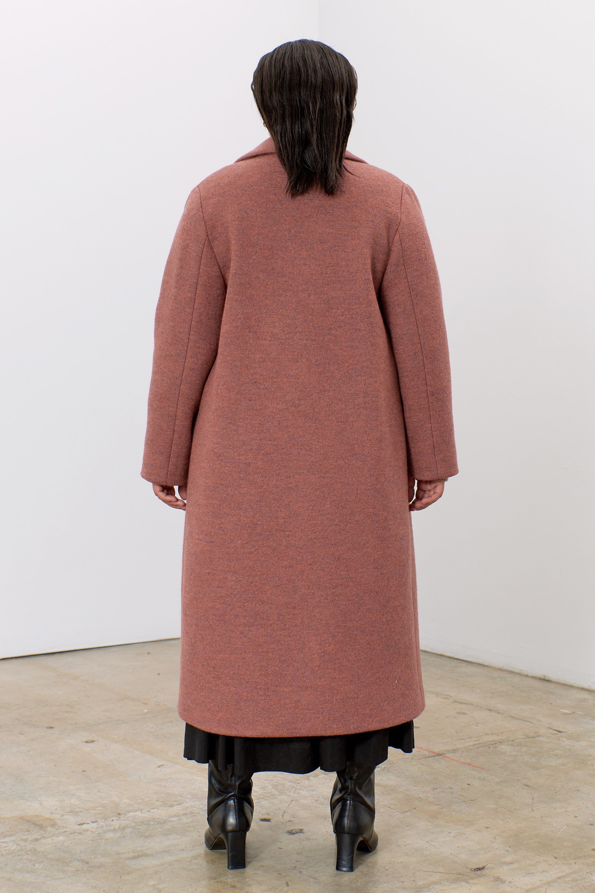 Mara Hoffman Dolores Boiled Wool Coat dusty rose Garmentory