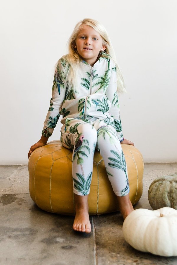 KIDS Munster Kids Tropic Bloom Bomber Jacket - Oatmeal Marle KIDS Munster Kids Tropic Bloom Bomber Jacket - Oatmeal Marle