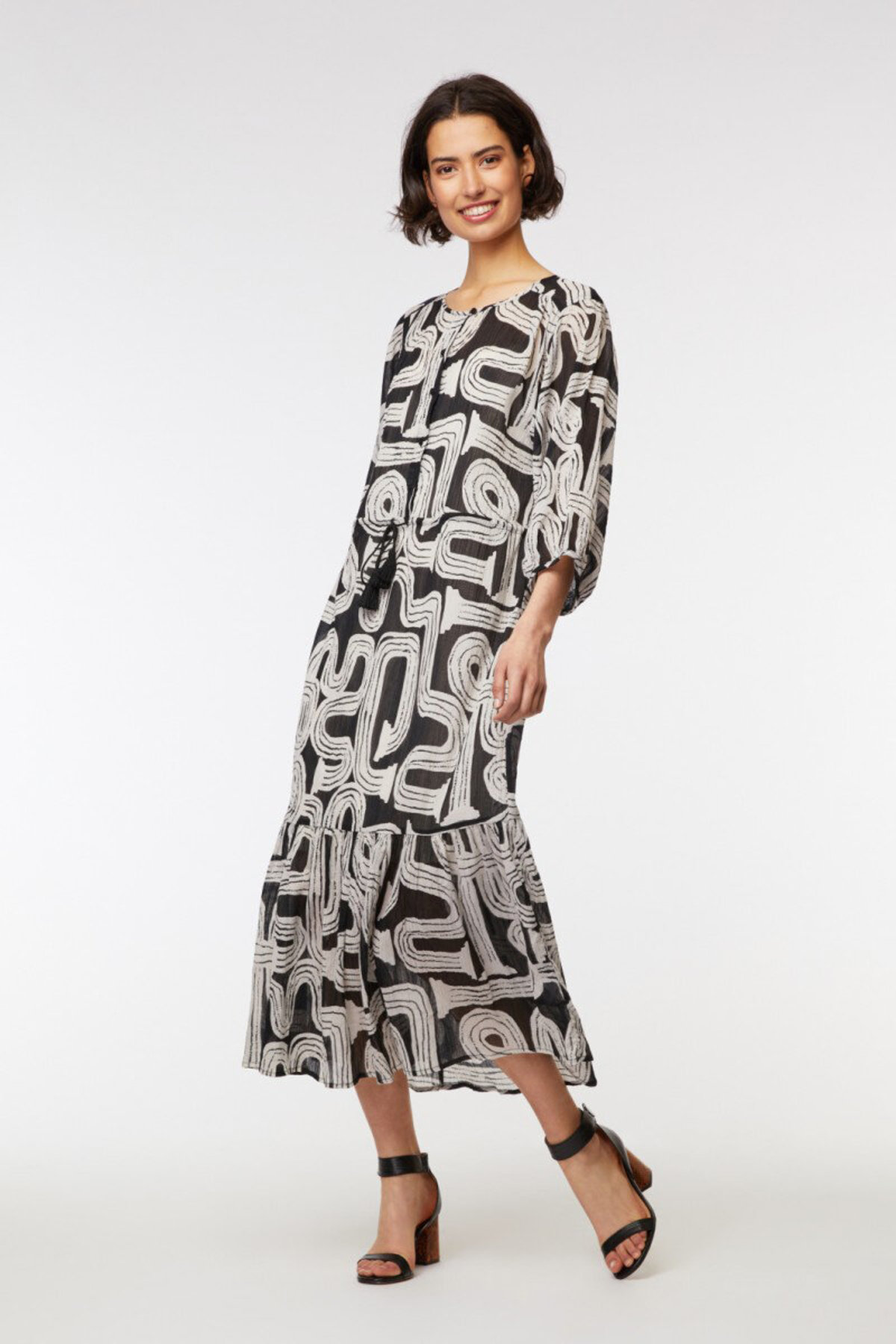 gorman black dress NWT Gorman Striped Cotton Ruffle Pocket Dress (10)  Lannigan Home