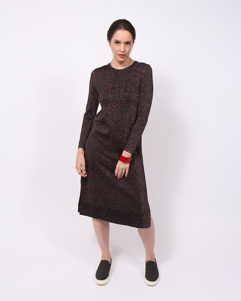 knee length dresses for ladies Galaxy Glaze - Kids Ruffle Long Sleeve Dress main image 1