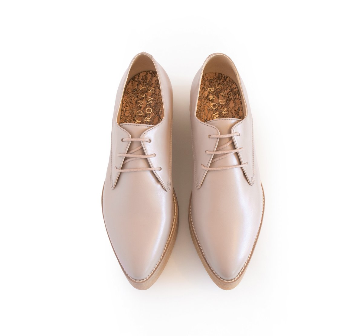 Sydney Brown Crepe Derby - Oyster - Image 3 of 3