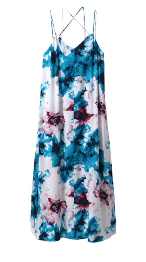 Olive & Oak Watercolor Strappy Dress Olive & Oak Watercolor Strappy Dress