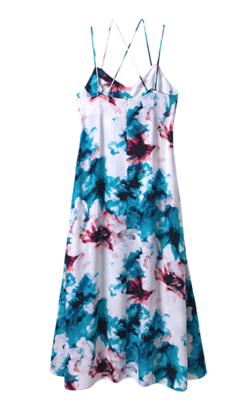 Olive & Oak Watercolor Strappy Dress Olive & Oak Watercolor Strappy Dress
