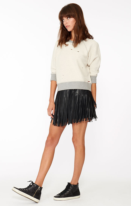 Philanthropy Clover Mini Fringe Skirt Philanthropy Clover Mini Fringe Skirt