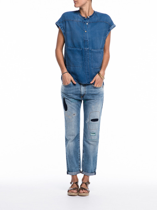 Cap Denim Tunic Cap Denim Tunic
