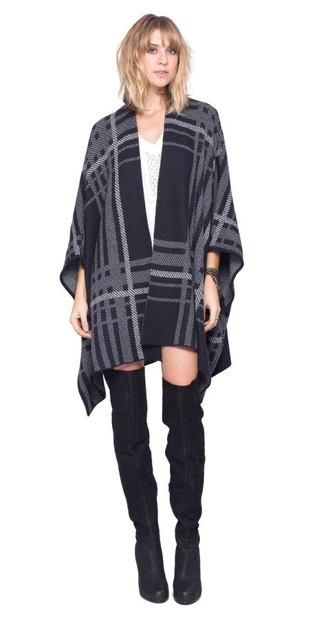 Temple Plaid Poncho Temple Plaid Poncho