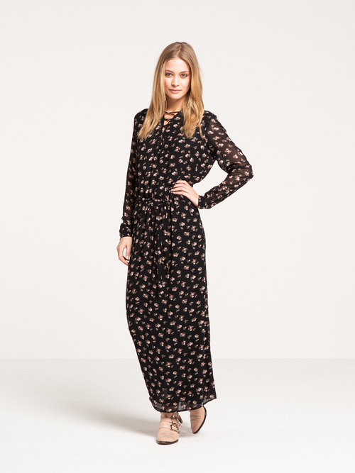 Vintage Floral Lace-up Dress Vintage Floral Lace-up Dress