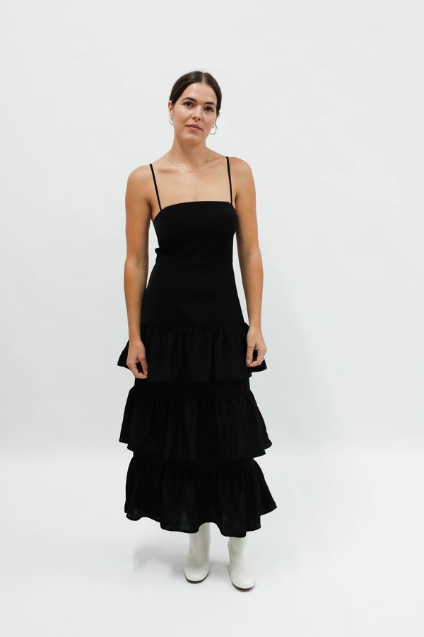 Capulet Conner Tiered Dress - Black | Garmentory