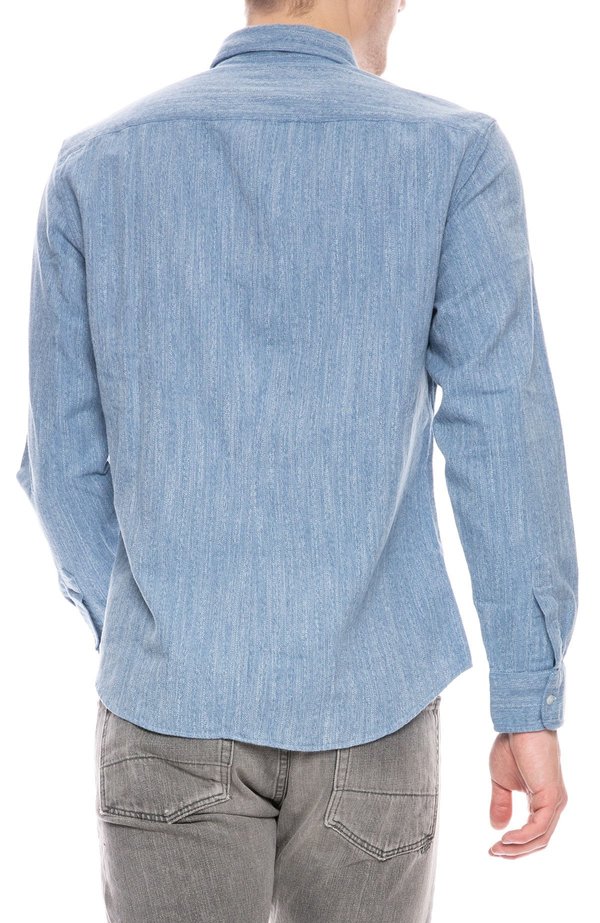 Frank & Eileen Don Heathered Flannel Shirt - Blue Melange Frank & Eileen Don Heathered Flannel Shirt - Blue Melange