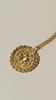 24K Gold Plated Library Of Celsus Medallion Necklace - Thumbnail 2