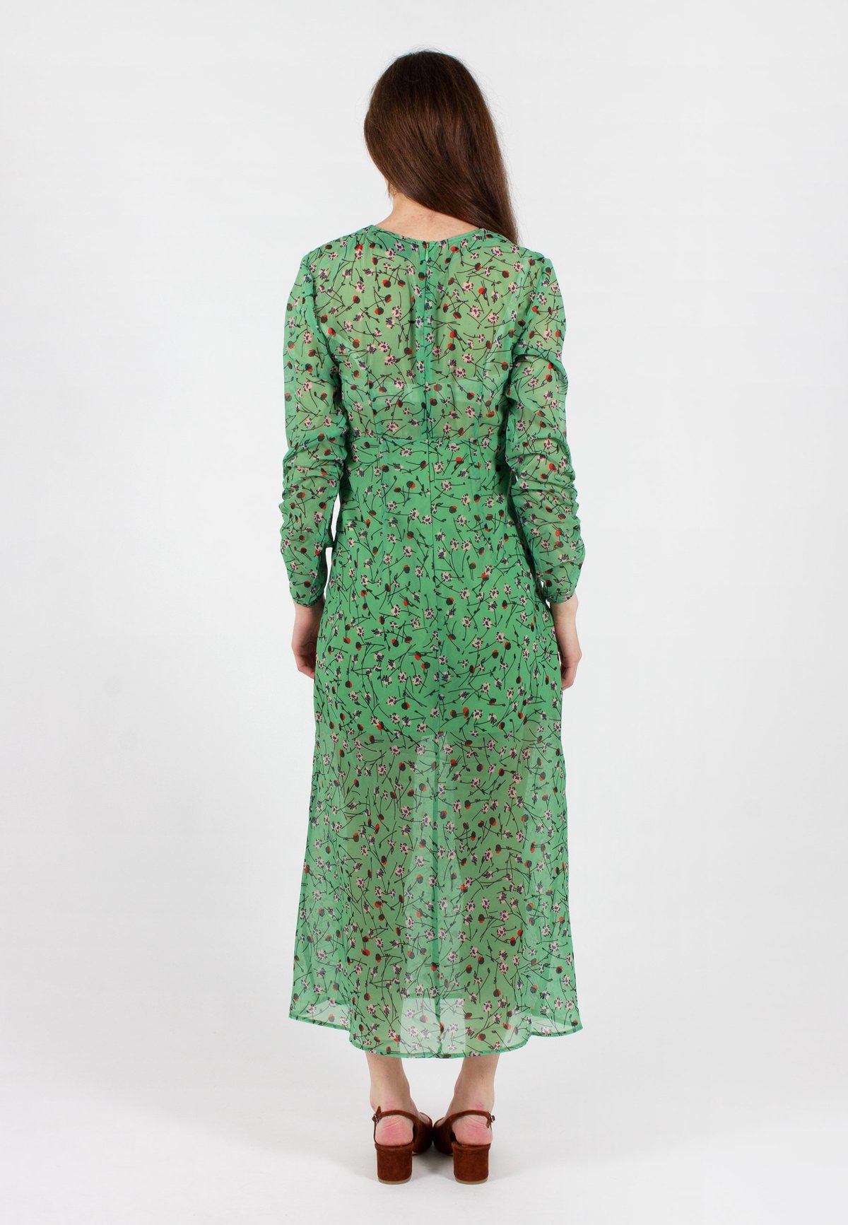 The Fifth Label Medley Long Sleeve Dress - lime floral - Image 2 of 3