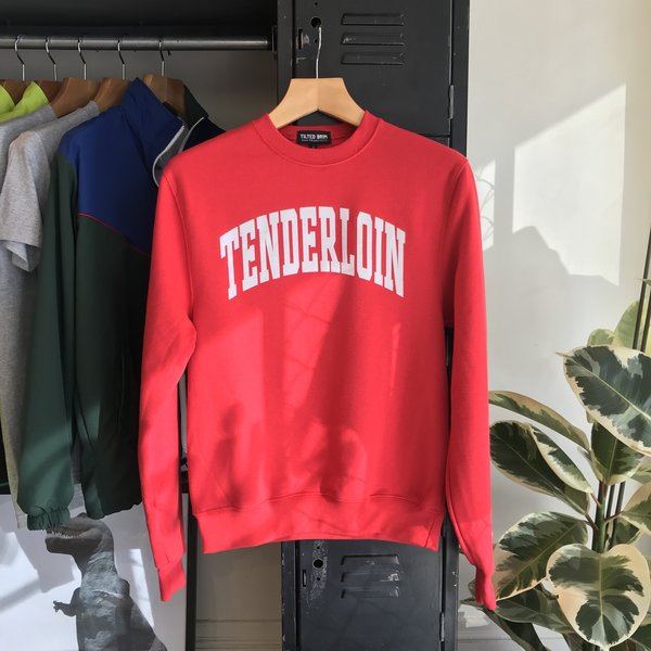 Tilted Brim TENDERLOIN Champion arch crewneck sweatshirt - red 