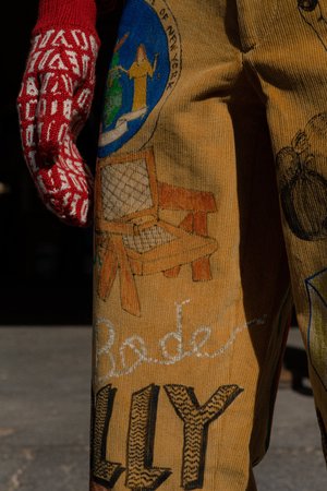 Bode Hand Drawn Senior Cords Trouser - Corn Yellow Bode Hand Drawn Senior Cords Trouser - Corn Yellow