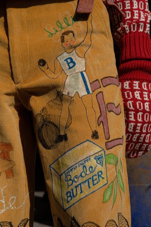 Bode Hand Drawn Senior Cords Trouser - Corn Yellow Bode Hand Drawn Senior Cords Trouser - Corn Yellow