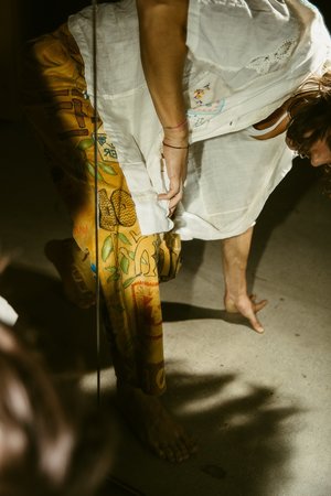 Bode Hand Drawn Senior Cords Trouser - Corn Yellow Bode Hand Drawn Senior Cords Trouser - Corn Yellow