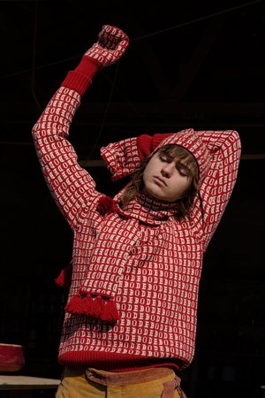 Bode Signature Knit Mittens - Red Bode Signature Knit Mittens - Red