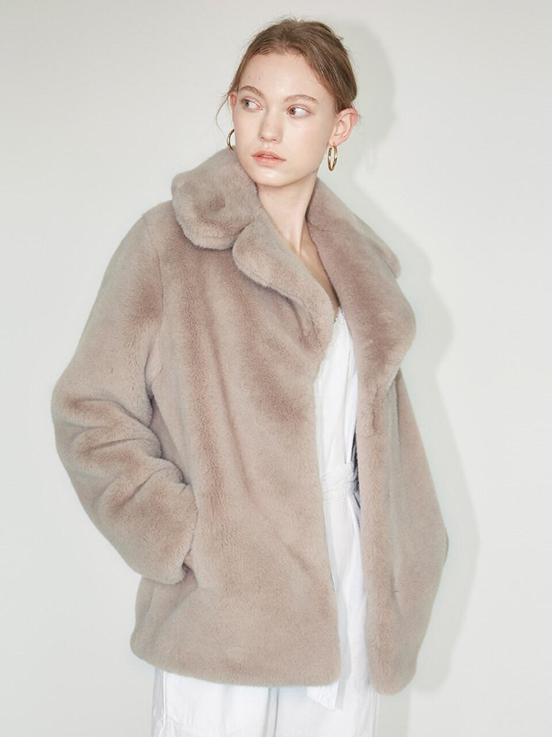MOLLIOLLI|^|Sienna Eco Fur Coat Color Garmentory
