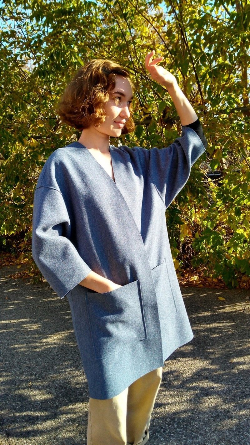 Birds of North America Penguin Jacket Blue Garmentory