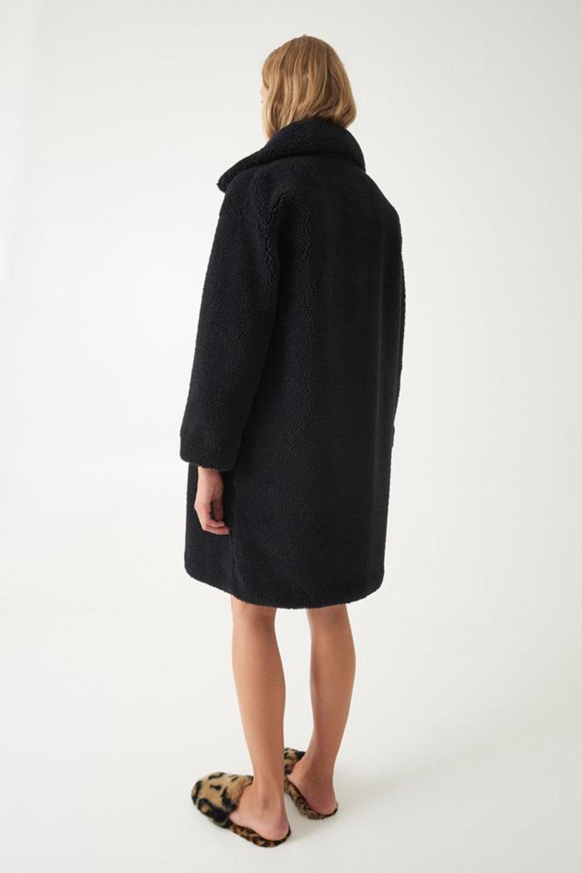 Stand Studio Camille Cocoon Coat - Black | Garmentory