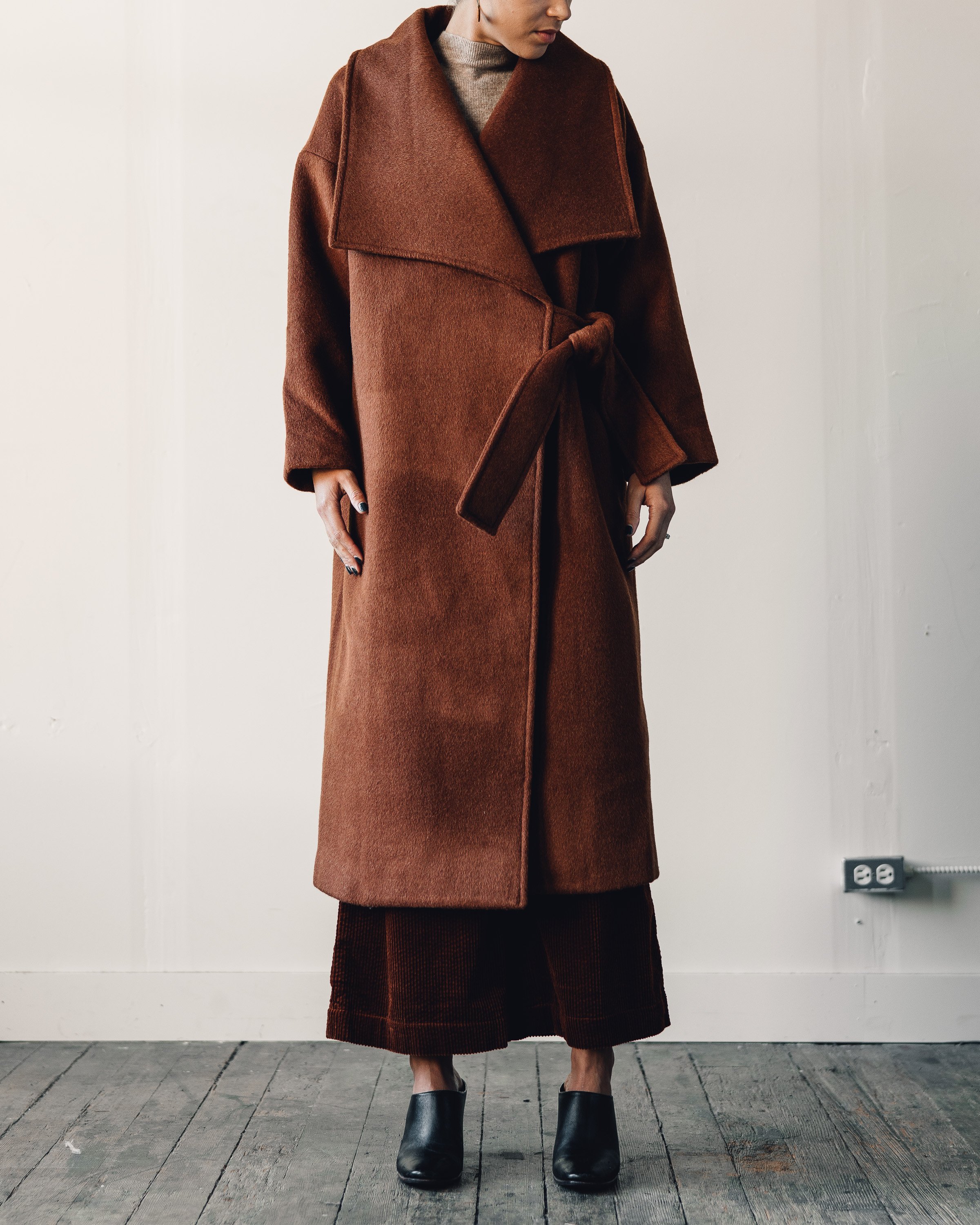 rust winter coat