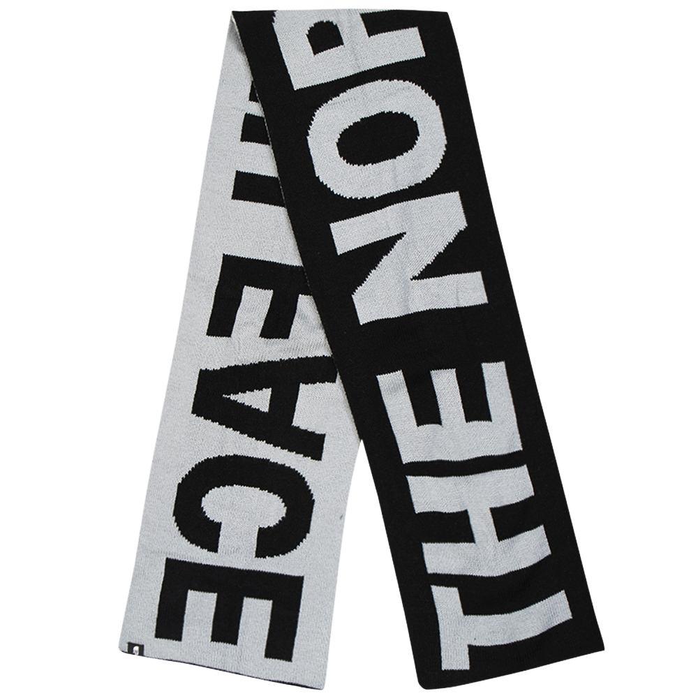 The North Face Logo Scarf Grey Black Garmentory