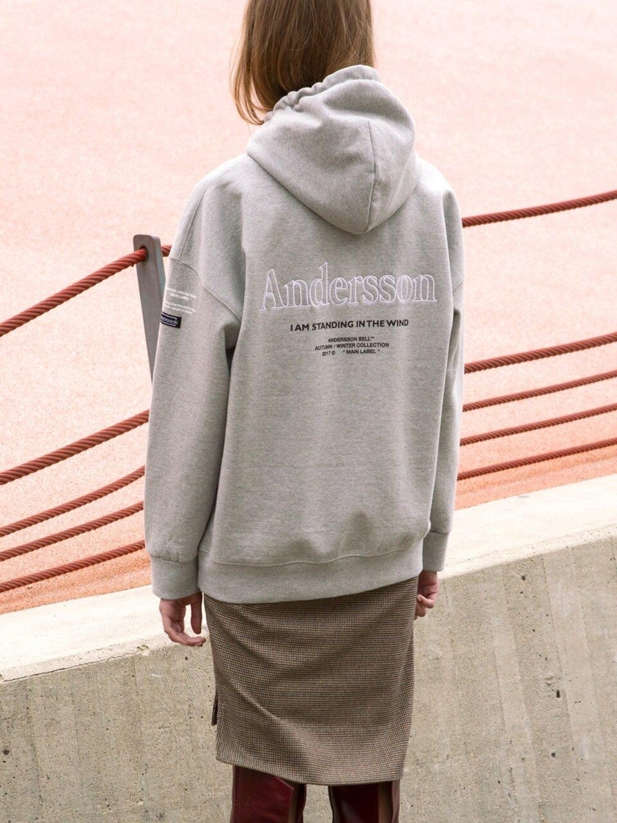 ANDERSSON BELL|^|[UNISEX] LAYER EMBROIDERY HOODIE Atb161u