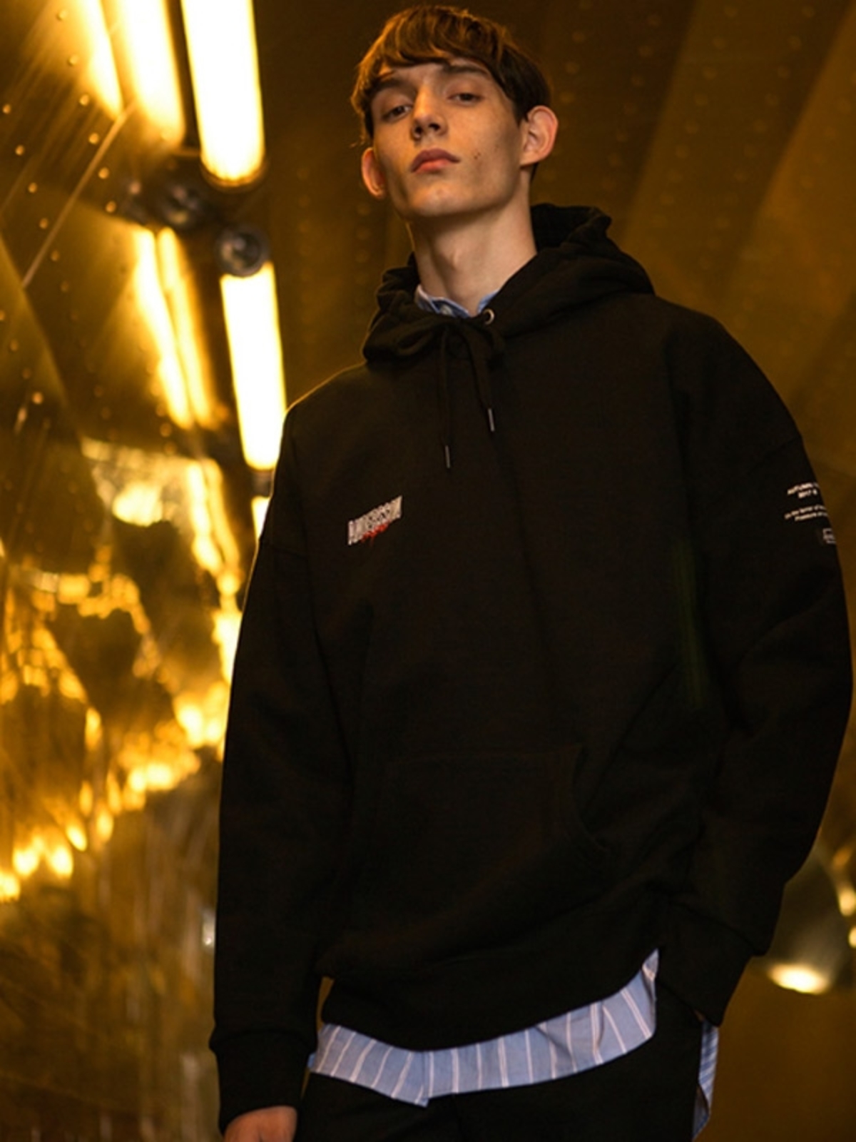 ANDERSSON BELL|^|[UNISEX] LAYER EMBROIDERY HOODIE Atb161u