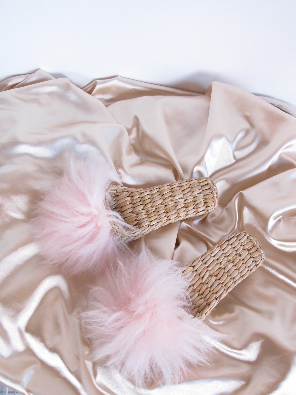 Folk Fortune Handwoven Slippers - Blush Pink - Image 1 of 3