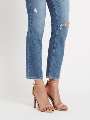 PAIGE Women's Cindy High-Rise Straight Jeans – Night Fever Wash, Vintage Stretch Denim 1 thumbnail image