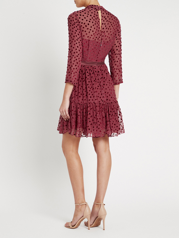 Rebecca Taylor Velvet Dot Dress - red Rebecca Taylor Velvet Dot Dress - red