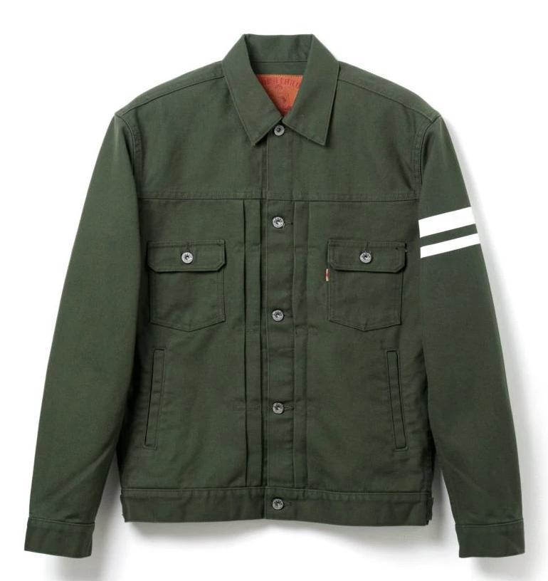 Momotaro Jeans Type 2 Going to Battle Canvas Jacket - Olive