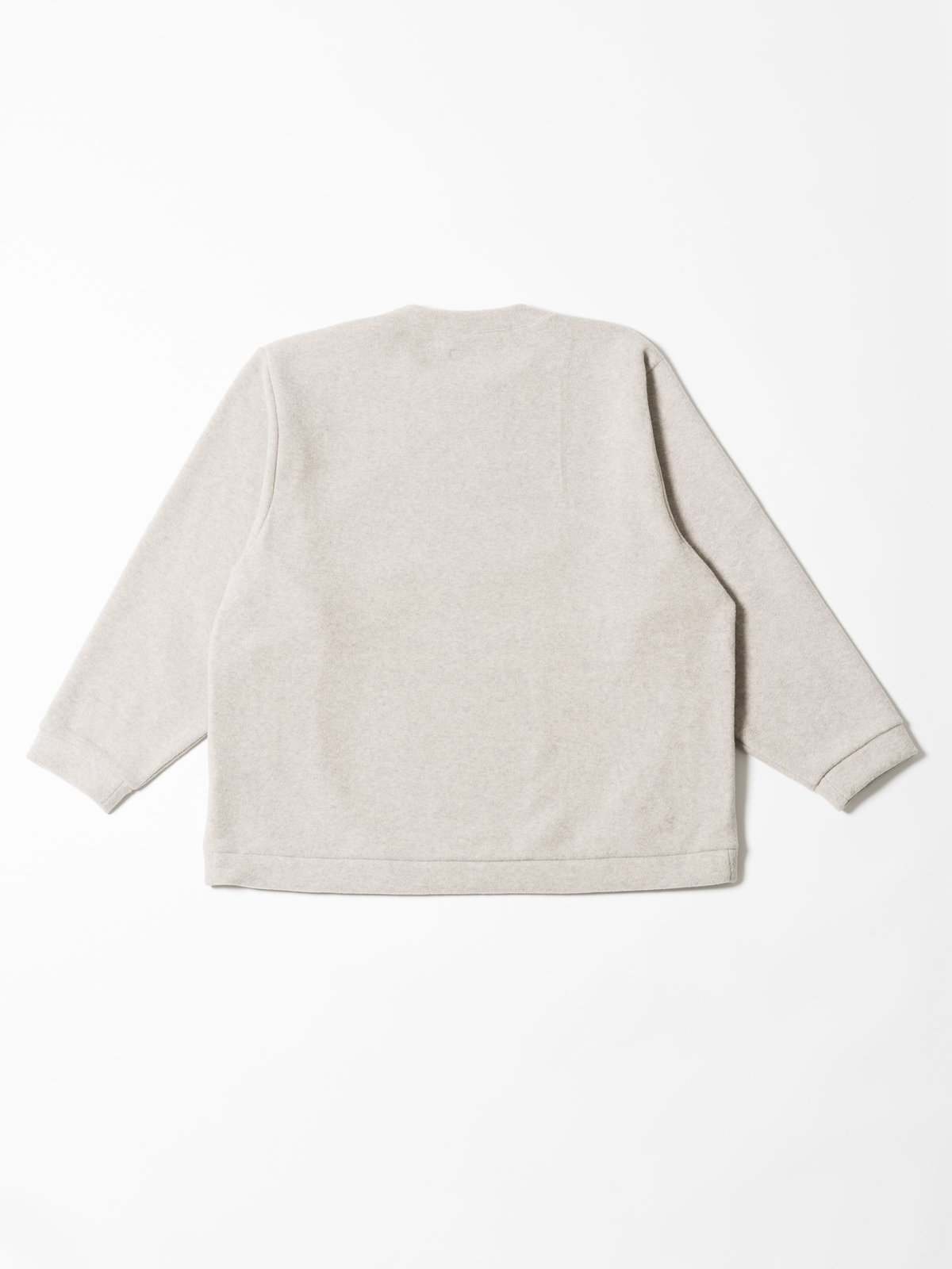 Kapital Reverse Fleece Big Crew Sweatshirt - Ecru | Garmentory