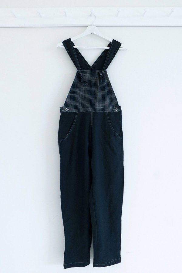 Karu Handloom Linen Overalls - Midnight Blue Karu Handloom Linen Overalls - Midnight Blue