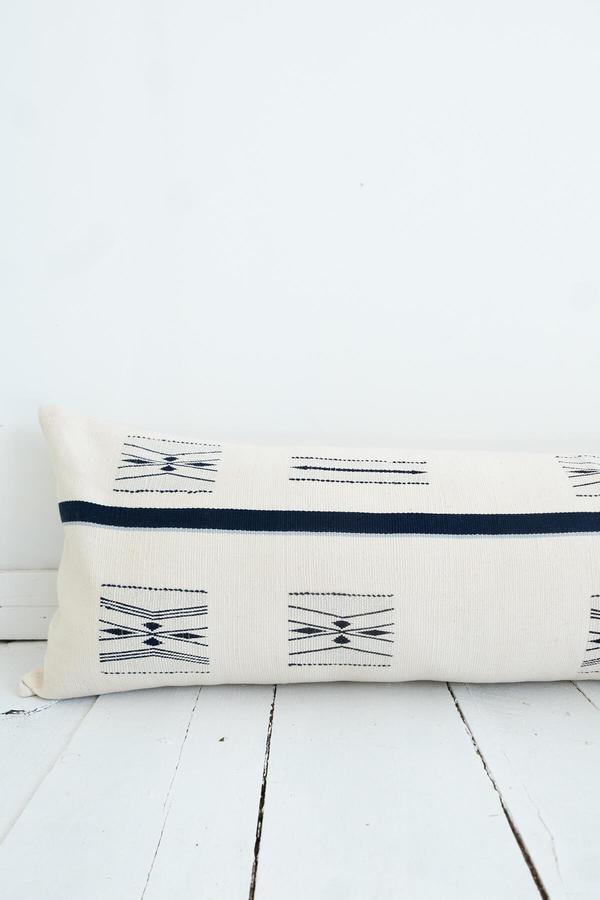 Karu Nagaland Lumbar Pillow - Ivory/Midnight Karu Nagaland Lumbar Pillow - Ivory/Midnight
