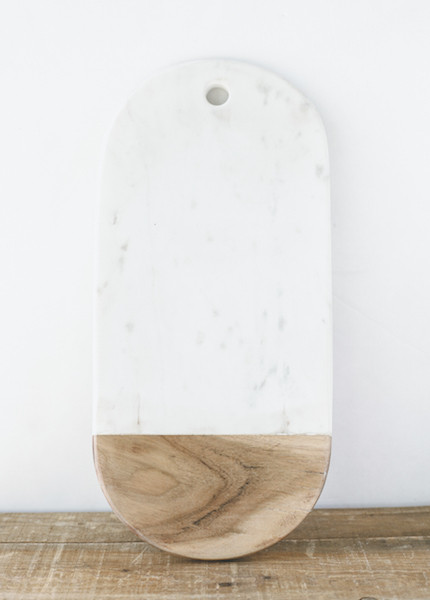 Drake General Store - Oval Marble and Wood Cheeseboard Drake General Store - Oval Marble and Wood Cheeseboard