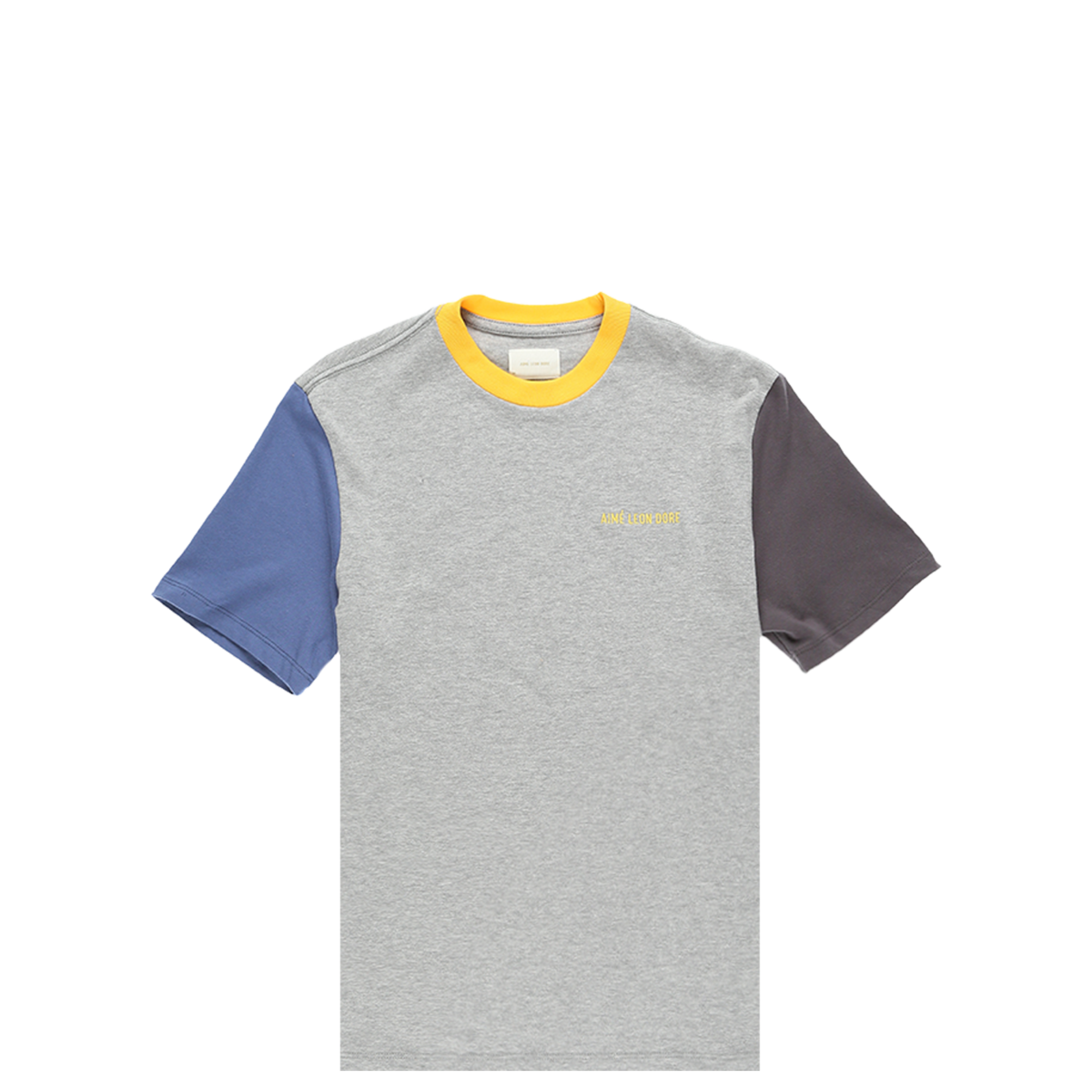 Aimé Leon Dore 12oz Jersey Colorblock T-Shirt - Heather Grey
